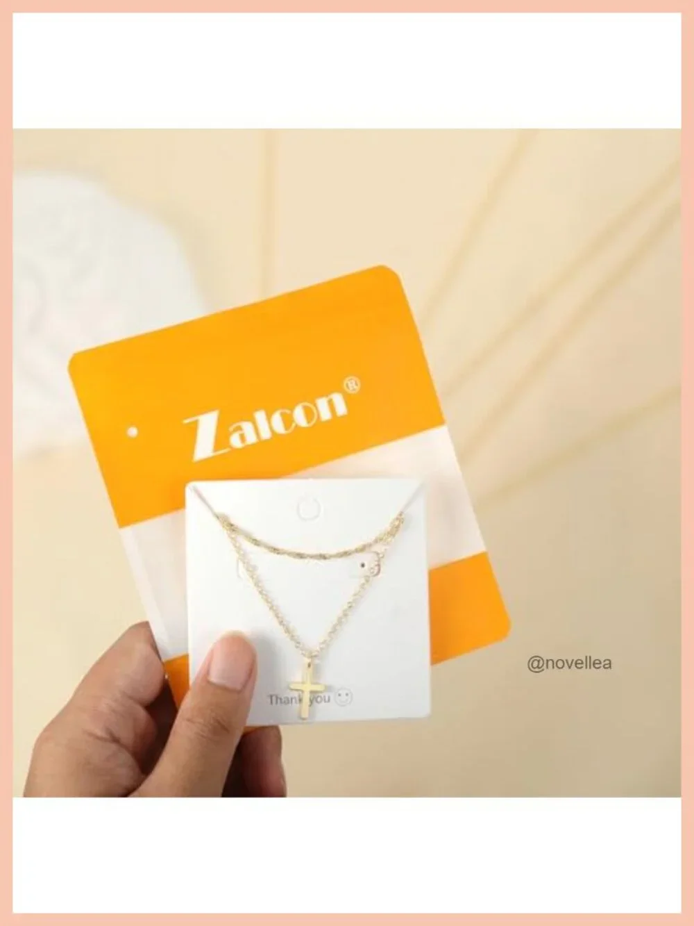 Gold Plated Cross Layered Stack Necklace for Women Trendy